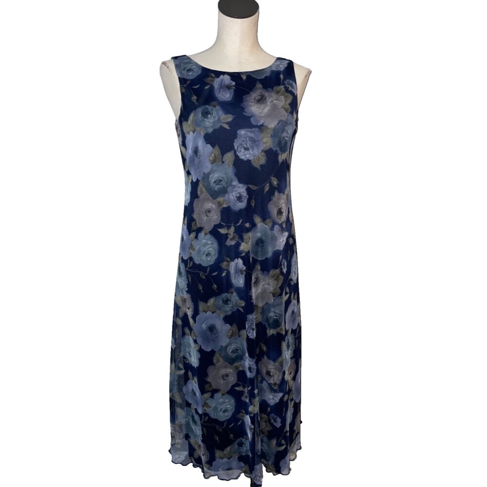Teddi Women’s Vintage Mesh Layered Sleeveless Midi Dress size 6 Whimsigoth Fairy